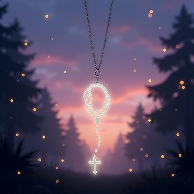2Pcs White Plastic Rosary Beads Luminous Necklaces Catholicism Prayer Religious Jewelry, Cross Necklace for Women, Cross Necklace for Men,Women's Chain Necklaces,Jewelry - Image 4