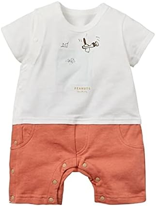 Amazon Co Jp Nissen ニッセン ロンパース カバーオール スヌーピー ベビー カバーオール ツーウェイオール スヌーピー 切替 半袖カバーオール ベビー服 子供服 男の子 女の子 服 ファッション小物
