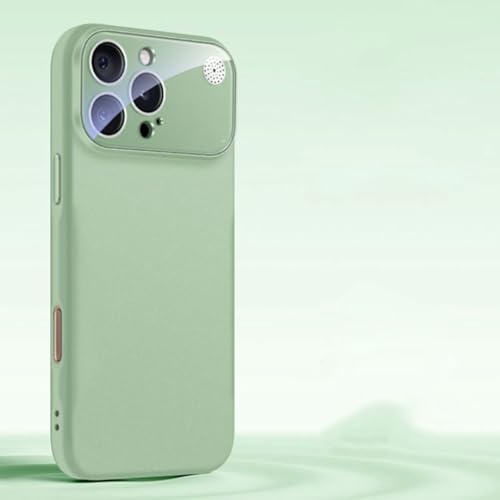 Coque silicone iPhone 16 antidérapante vert résout le problème des rayures d'objectif photo