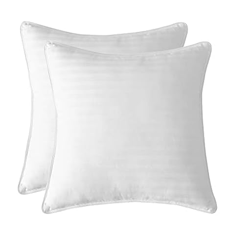 JZS Kissen 40x40 Kopfkissen Hotel Qualität 2er-Pack Bett Kissen mit Baumwollstoffbezug weich und unterstützend für Seitenschläfer Premium Daunen Alternative Mikrofaser atmungsaktiv und hypoallergen Cover
