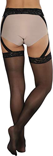 Image of ToBeInStyle Women's Suspender Pantyhose