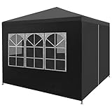 gazebo, gazebo outdoor tendone gazebo da giardino tendone per feste 3x3 m antracite