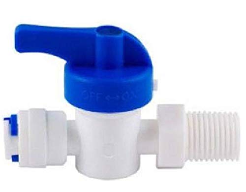 3/8 Plastic Inlet Ball Valve for Pipe Tubing RO Water Purifier Inlet Ball Valve Coupling Set Diverter Gate Valve On/Off Tee Cock Twin Elbow Faucet (1, 3/8 PVC Chakli)-image-49