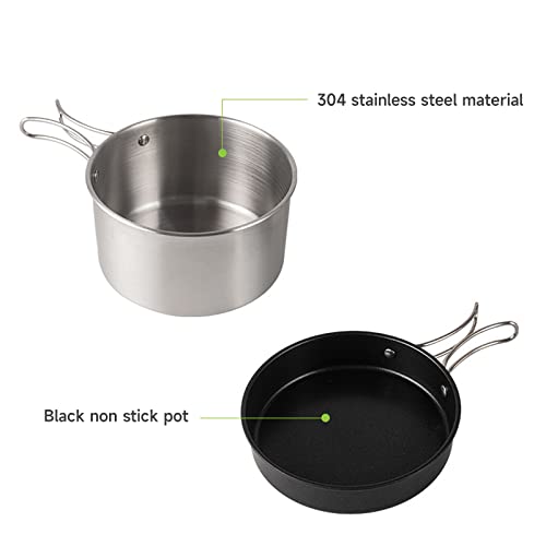 Ustensiles de cuisine de camping durables en acier inoxydable premium pour bivouac - 6