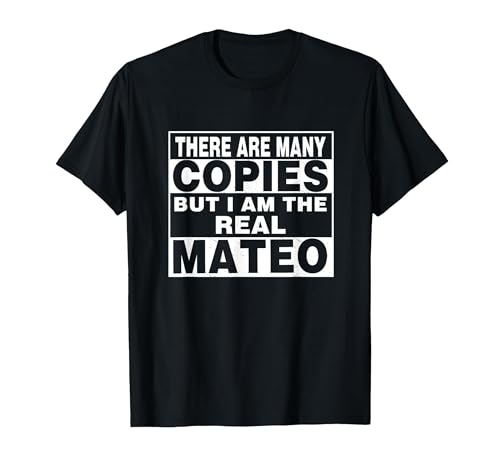 I Am Mateo - Camiseta Divertida para Regalo, diseño de Texto Camiseta, Hombre, Negro, M