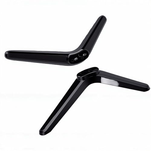 LICAEVEY Patas para Soporte de TV, Base de Repuesto de Plástico Resistente para Televisores de 40 a 43 Pulgadas con Tornillos Incluidos para una Fácil Instalación, Negro Mate (Black)