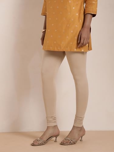 Image of TWIN BIRDS Tailored Cut and Classic Fit Super Stretchable Elastane Fabric Churidar Leggings for Women