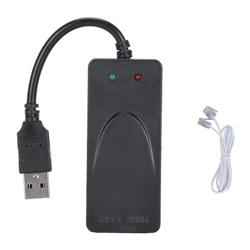 USB 56K External Dial Up Fax Data Modem, Rj11 Port Computer Laptop Fax Modem Support Caller ID, for for Linux