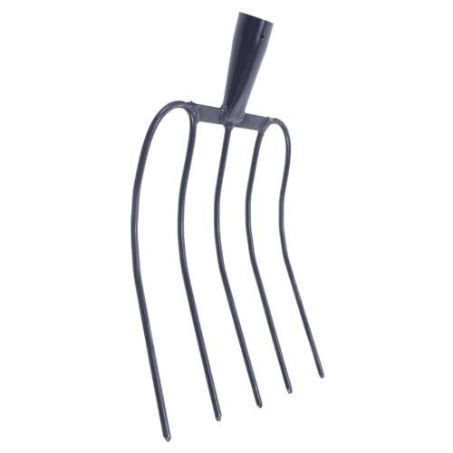 KONTONTY Per Letame e Per Erba Agricola Portatile Versatile Per Uso Esterno in Aree Rurali Cinque Denti Solidi Resistente Ed Efficiente