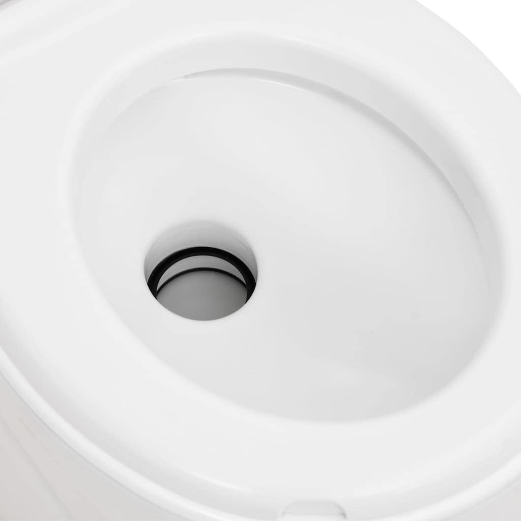 vidaXL Zintegrowana toaleta turystyczna, biała, 24+17 L