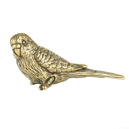 Rehoetom Statua di gazza vintage in ottone, statuetta decorativa in
