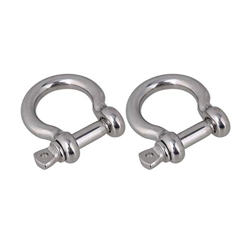Shenghuiss Anchor Shackle Stainless Steel 316 Forged Bow Shackle Screw Pin Marine Hardware Rigging 3/8 Inch 2 Pack thumb #2
