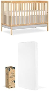 Bundle of Dream On Me Synergy 5-in-1 Convertible Crib & Baby Fairy Dust 5” Full Size Crib Mattress | Greenguard Gold Certified, Adjustable Height, Washable Cover, Firm Support for Infants & Toddlers