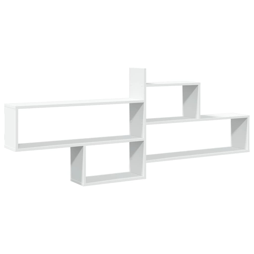 Meuble de rangement mural grand format blanc étagère flottante