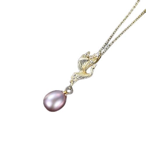 Collier grue en perle fine, le cadeau d'anniversaire idéal pour elle
