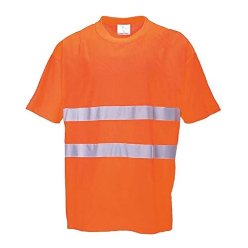 Portwest Herren Katoenen T-shirt shirt, Orange, L EU