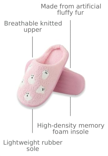 Image of Comfy Elastic Slippers for Women Men,Memory Foam Soft Plush House Slippers
