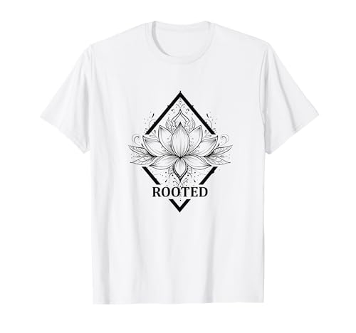 Rooted Lotus Flower – Minimal Spiritual Growth Symbol T-Shirt