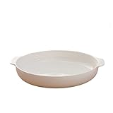 Kbotiques Auflaufform aus Knochenporzellan in Weiß für die Heißluftfritteuse | für die Zubereitung von Lasagne, Suppe, Tiramisu und mehr Fritteuse Zubehör (9 zoll / 2500 ml)