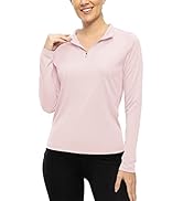 BGOWATU Long Sleeve Polo Shirts for Women, UPF 50+ Sun Protection Hiking Athletic Shirts, 1/4 Zip...
