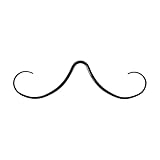 Hoohnnaa 14G/16G Mustache Septum Ring, 316 Surgical Stainless Steel Black Septum Ring Piercing Jewelry for Women Men Halloween Christmas, Mustache Nose Piercings Black Gold Rainbow