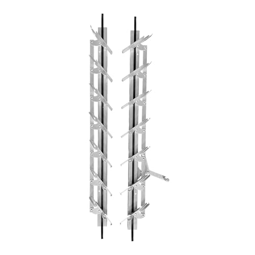 Brixwell JS24 Jalousie Strip Hardware 24' Lenght 7 Blades Aluminum Pair
