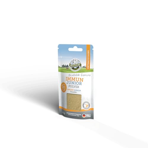 Bellfor Immunpulver für Welpen & Junghunde, Ergänzungsfuttermittel mit Propolis, Insektenprotein und Kräutern zur Unterstützung der natürlichen Abwehrkräfte, 50 g