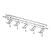 Kemtech America M260005 Synthware High Vacuum Manifold, Solid Glass Stopcock, Ports 5, 450m mm Width, Front-Left Right and Rear-Left Hose Connection