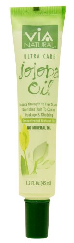 VIA Natural Ultra Care Jojoba Oil Concentrated Natural Oil 1.5oz - Imparts Strength to Hair Strands Nourishes Hair To Combat Breakage & Shedding - 12 Pack