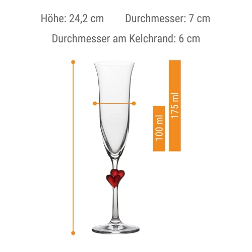 Sektgläser Stölzle Lausitz Champagnerglas L’Amour 175 ml, 2 Stück