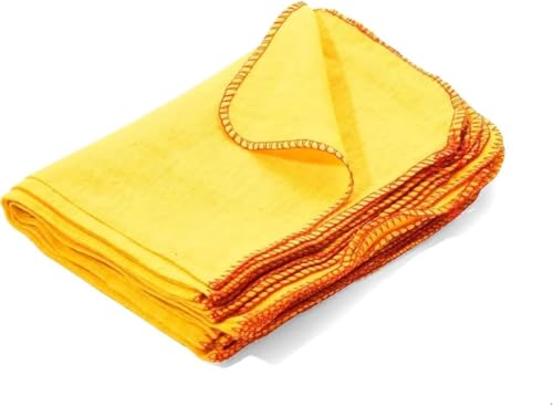 10x Yellow Dusters Cotton Cleaning Cloths Polishing Cloth Dusting Towel Multi-Purpose Cloth Washable Reusable Car Duster For Dusting Polishing Cleaning Kitchen Essentials (pack of 10 ) (classic)