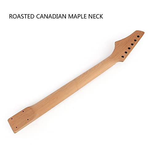 Roasted Canadian Maple Neck Diy Electric Guitar Kit Unfinished Cutted Headstock Mahogany Body Maple Rosewood Fingerboard Fretboard All Parts Included (Tl Maple Fretboard) #TOP3