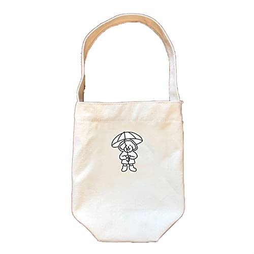 WEARRR Tenedor de la Botella de Agua Llevar la Bolsa de café Taza de Almacenamiento Cubierta de la Manga de la Lona Bolsa de Lona Impresión de la Leche Taza de té Set Botting Botting Strap