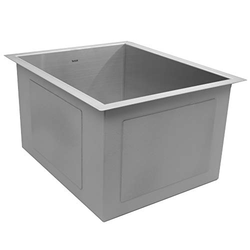 Nantucket Sinks Zr1815 15-Inch Pro Series Single Bowl Undermount Bar/Prep Sink, Stainless Steel #TOP4