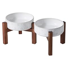 Double Bowls with Stand- Arctic White