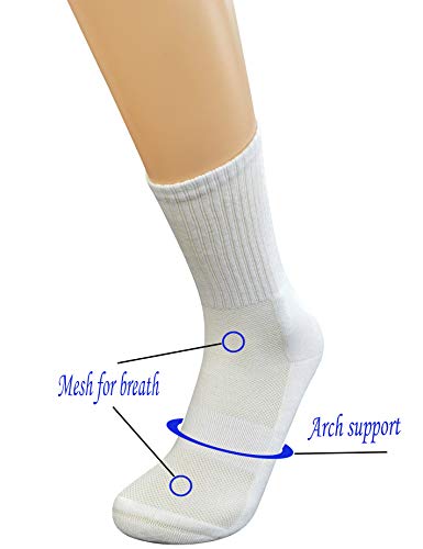 Yomandamor Men's 5 Pairs Breathable Socks Working Casual Crew Socks with Seamless Toe3