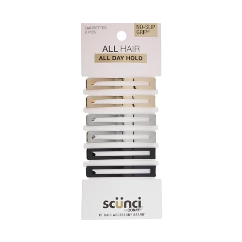 Scünci No-Slip Grip Metal Hair Barrettes
