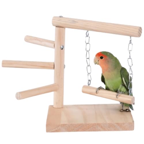 Bird Perch Stand, Bird Training Portable Tabletop Platform, Parrot Gym for Parakeets Cockatiels, Conures, Finches, Budgies, Lovebirds (Original)