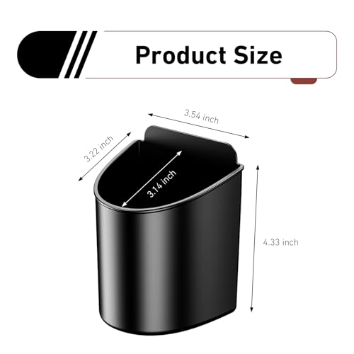 Portavasos para puerta de carro universal en ABS negro miniatura 2