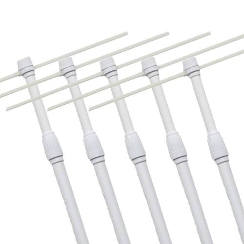 【法人名必須商品】【5本セット】のぼり屋工房 のぼり用3mスタンダードポール(2段伸縮) 白 398 のぼり竿