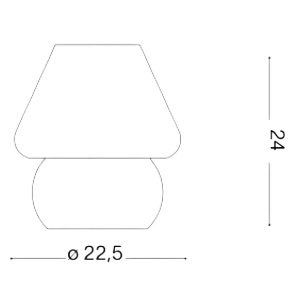 MAZZOLA LUCE Lampada abat jour lumetto fungo vetro bianco da comodino design moderna per camera da letto cameretta