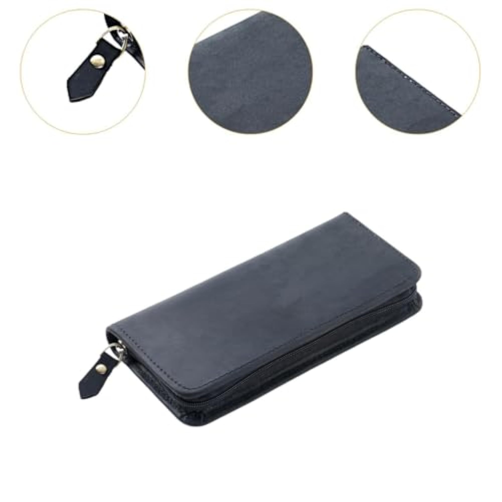 Vintage Leather Pen Case for Coupons and Cards
