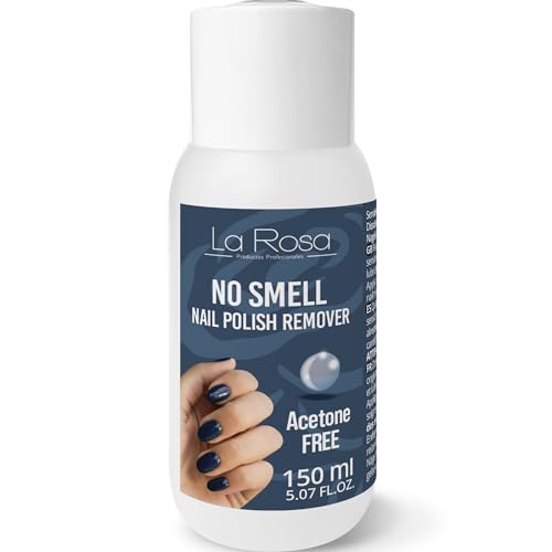 LaRosa Quitaesmalte SENSITIVE SIN ACETONA 150ml NO SMELL para una eliminación suave y eficaz de esmaltes, ideal para uñas quebradizas