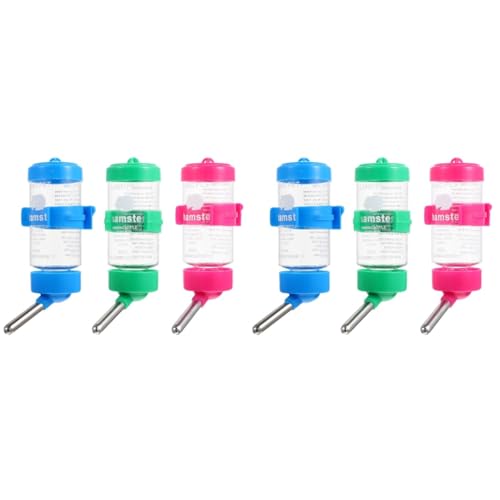 INOOMP 6 Pcs Pet Water Fountain Hanging Hamster Bottle Convenient Hamster Water Bottle Chinchilla - Chinchilla Supply Convenient