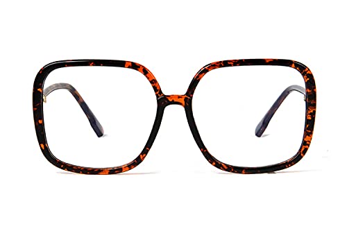 Image of Blue Light Blocking Glasses Oversized Square Frame Women /Men Anti Eyestrain Computer Eyeglasses L3000A