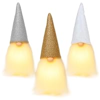4 Gnomi Di Natale LED Con Luci – Decorazione Scandinava Tomte – 20 Cm – Babbo Natale E Amici
