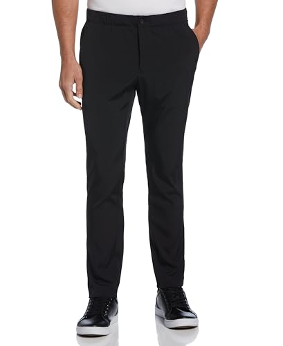 Perry Ellis Portfolio Men's Drawstring Pants, Slim Fit, Flat Front, Stretch Fabric, Lightweight Casual Dress Pants for Men