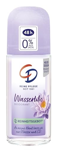 CD Deo Roll-On Wasserlilie | Deodorant ohne Aluminiumsalze | langanhaltender Schutz für 48 h | für empfindliche Haut geeignet | vegane Körperpflege | 50 ml