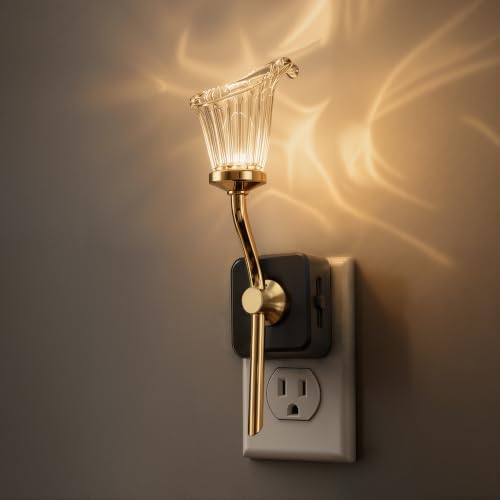 Image of L LOHAS LED Night Lights Plug into Wall, 3000K Soft White | Calla Lily Floral Nightlight with Dusk to Dawn Sensor, 0-100lm Adjustable Brightness, for Hallway Bedroom Stairway