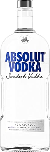 Absolut Vodka Original Absolute Reinheit und einzigartiger Geschmack in ikonischer Apothekerflasche Ideal für Cocktails und Longdrinks 1 x 1 75 l